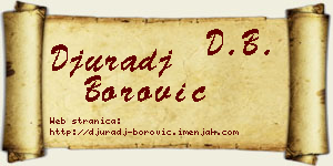 Đurađ Borović vizit kartica